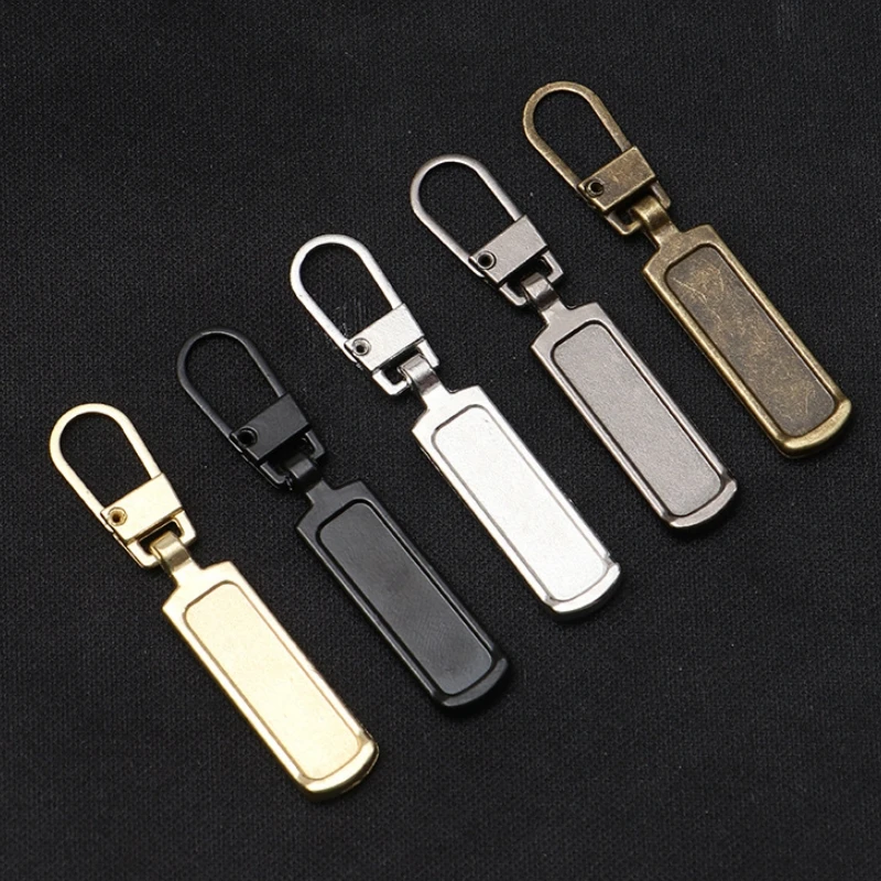 5/10 Stück Metall-Reißverschlusszieher, DIY-Näh-Reißverschlussschieber, Ersatz für Sofortreparatur, Universeller Reißverschlusskopf für Kleidung und Taschen – Detail 3