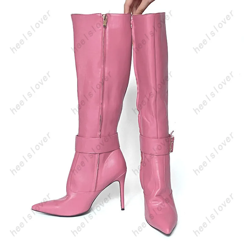 

Ahhlsion, женские зимние сапоги ручной работы, жесткие матовые туфли на шпильке с острым носком, красивые красные туфли для косплея, женские размеры США 5-15