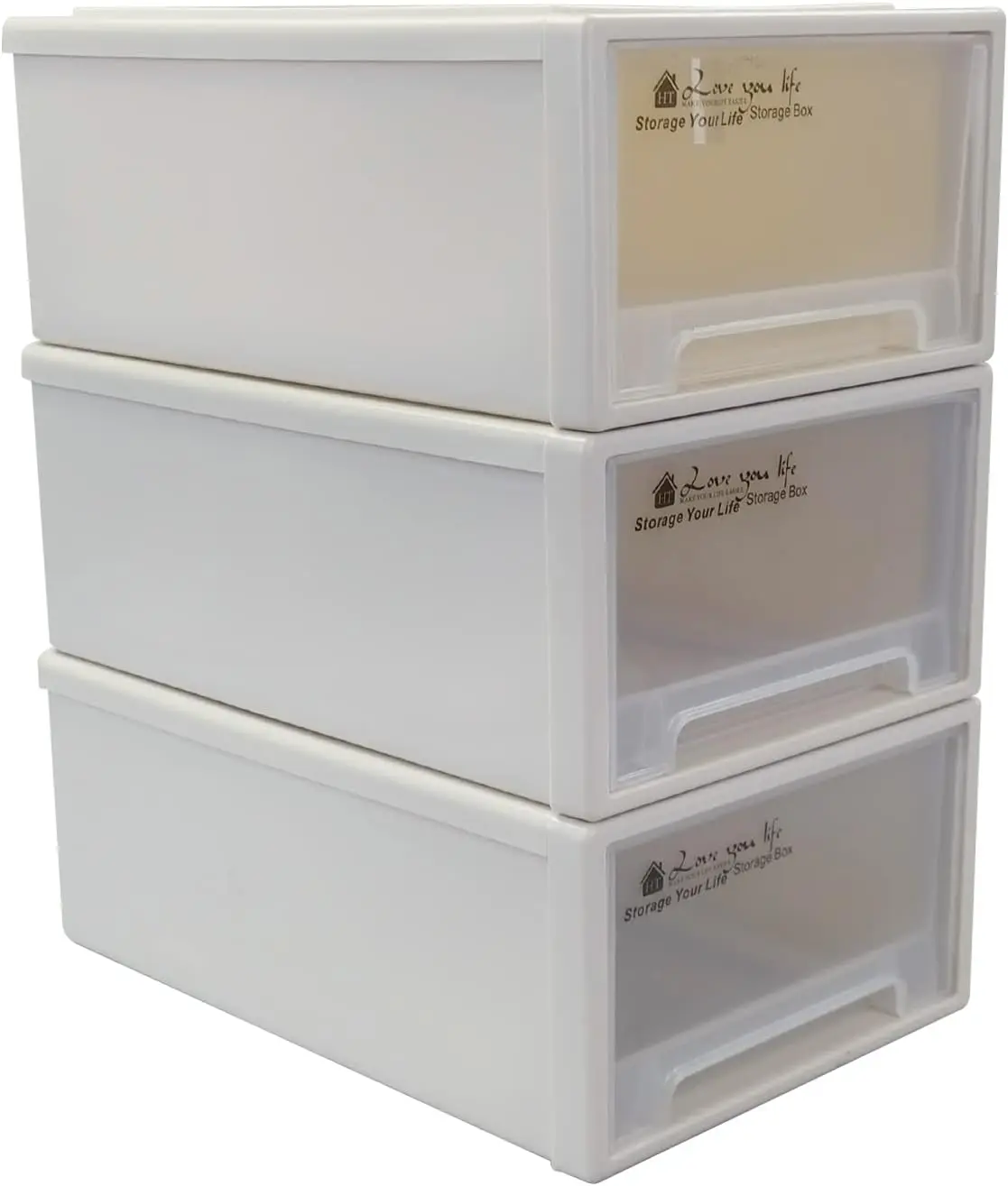 

3-pack Compact Stacking Drawer, 12 Quart