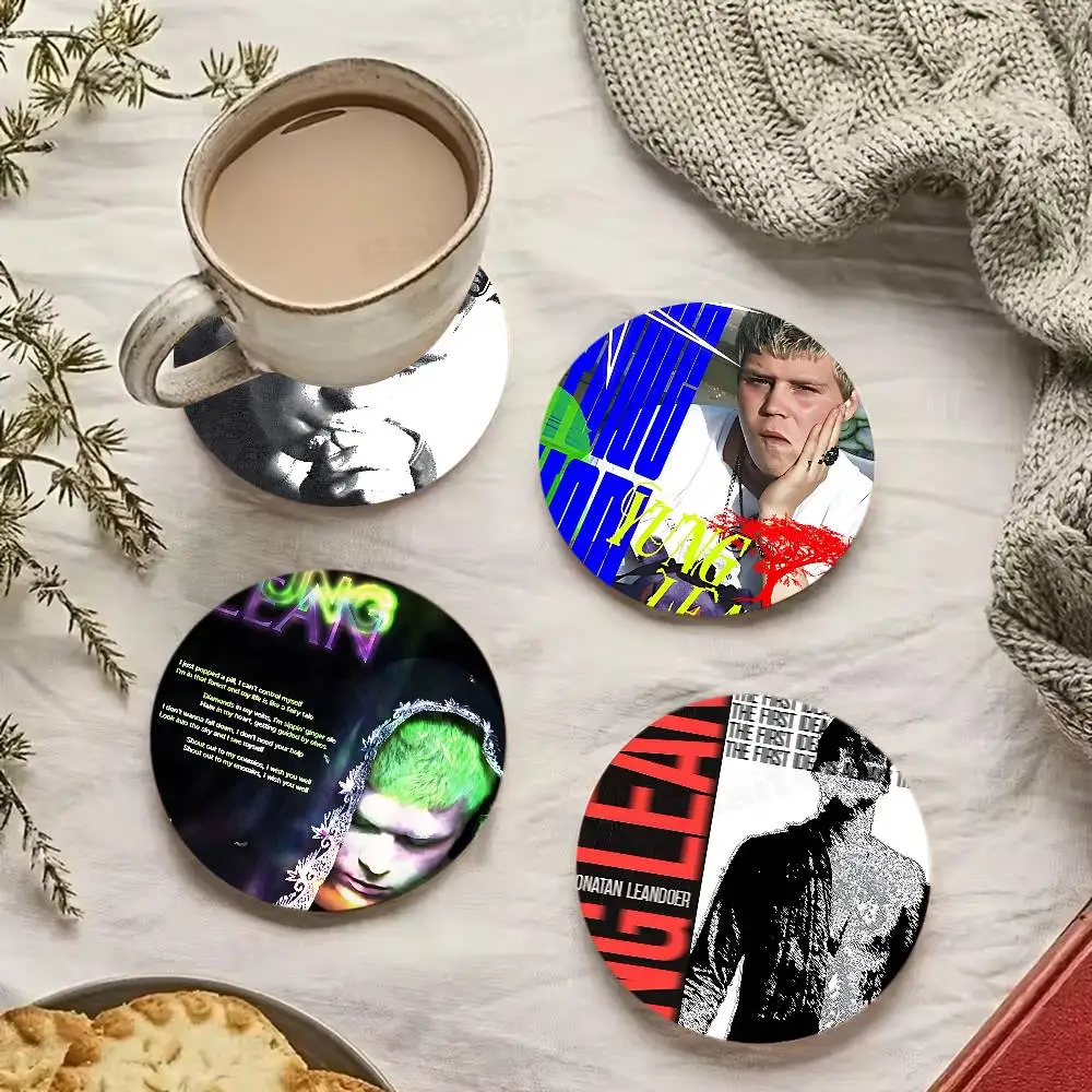 Rapper Y-Yung L-Lean Natural Coaster Creative Cute Cartoon Absorbent Cushion Coffee Mug Bowl Cushion Insulation Cushion