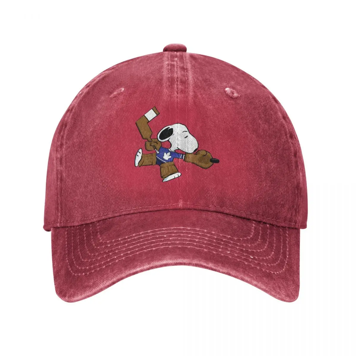 Maple Leaf Snoopy Goalie Baseball Caps Peaked Cap Peanuts Snoopy Sun Shade Hats for Men