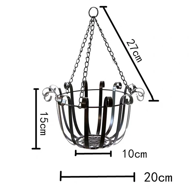 European Style Wall Hanging Flower Pot Support Bracket Hook Iron Hanger Plants Holder Balcony Home Decor