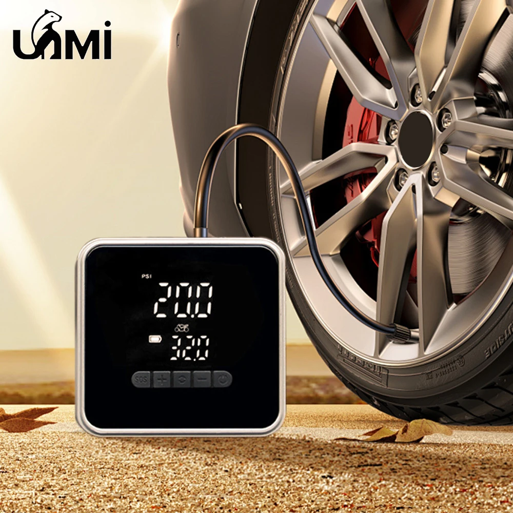 

Electric Car Air Pump LCD Display Tire Inflatable Pump Rechargeable Car Wireless Air Compressor Suitable for Car Motorcycle Bike