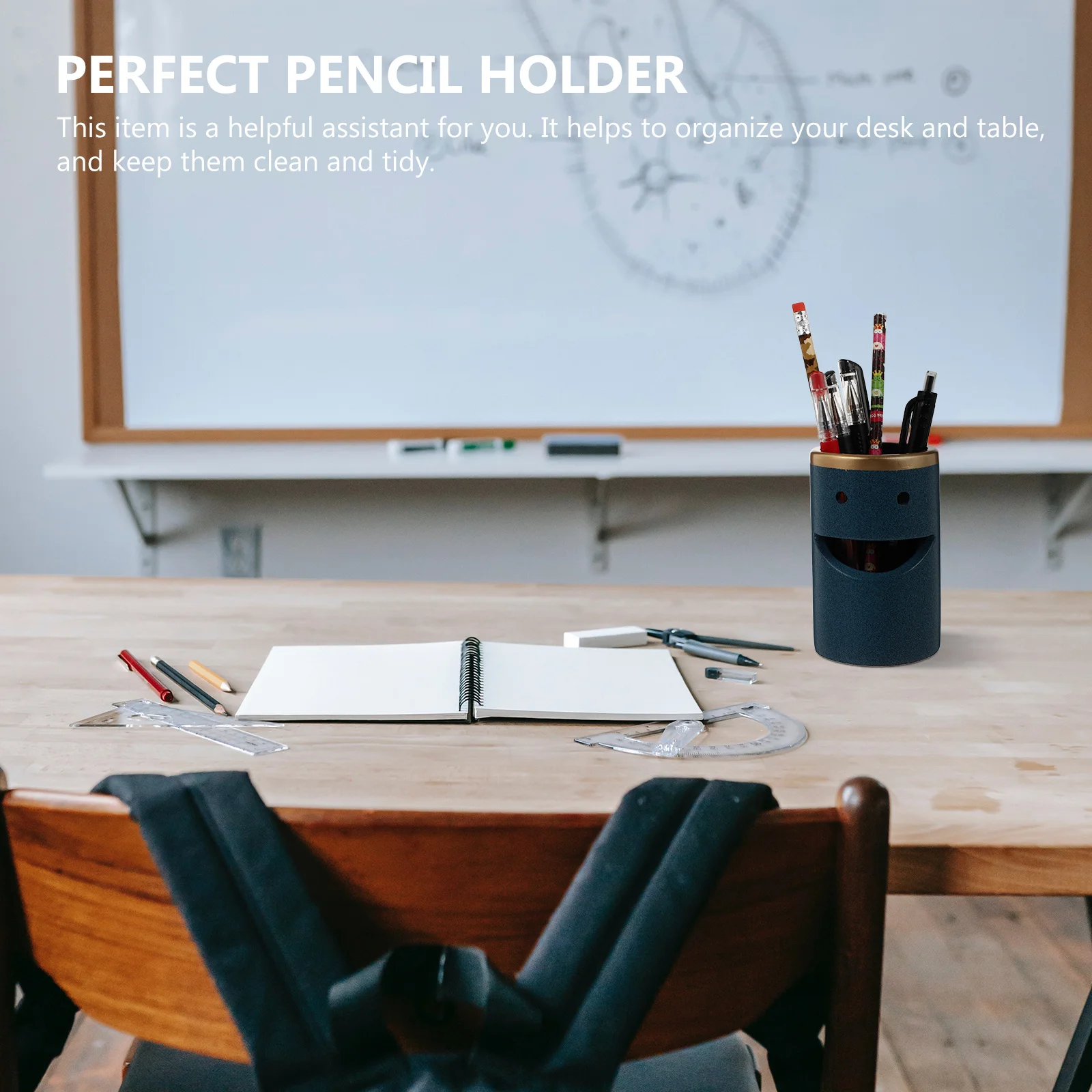 

1Pcs Office Pen Holder Simple Desk Organizer for Markers Pencils Pens Student Stationery Storage Box Desktop Decoration