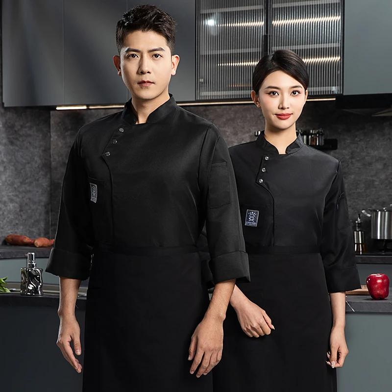 Oddychająca kurtka kucharska, biała kurtka szefa kuchni, krótki rękaw, koszulka kucharska, odzież robocza dla kelnera w restauracji, odzież robocza dla piekarza.