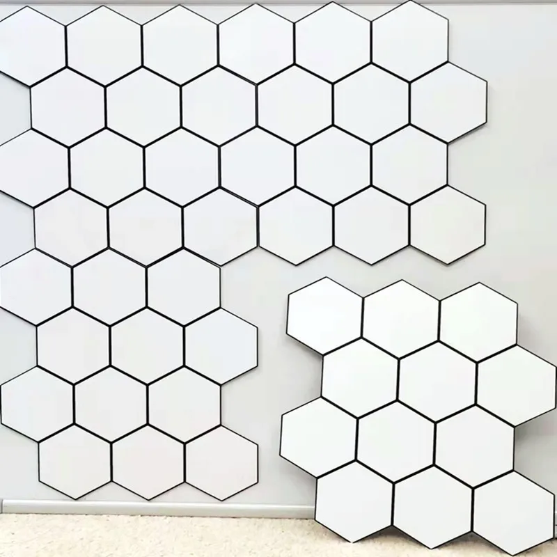 Nordic hexagonal kitchen oil-proof sticker waterproof bathroom renovation self-adhesive wallpaper wall decoration