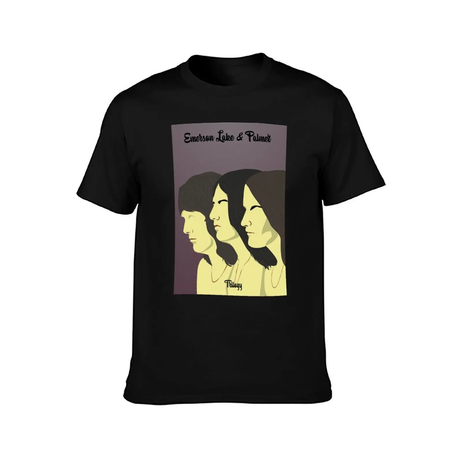 Emerson Lake and Palmer Trilogy Poster T-Shirt Classic Graphic Short Sleeve Top T-Shirt