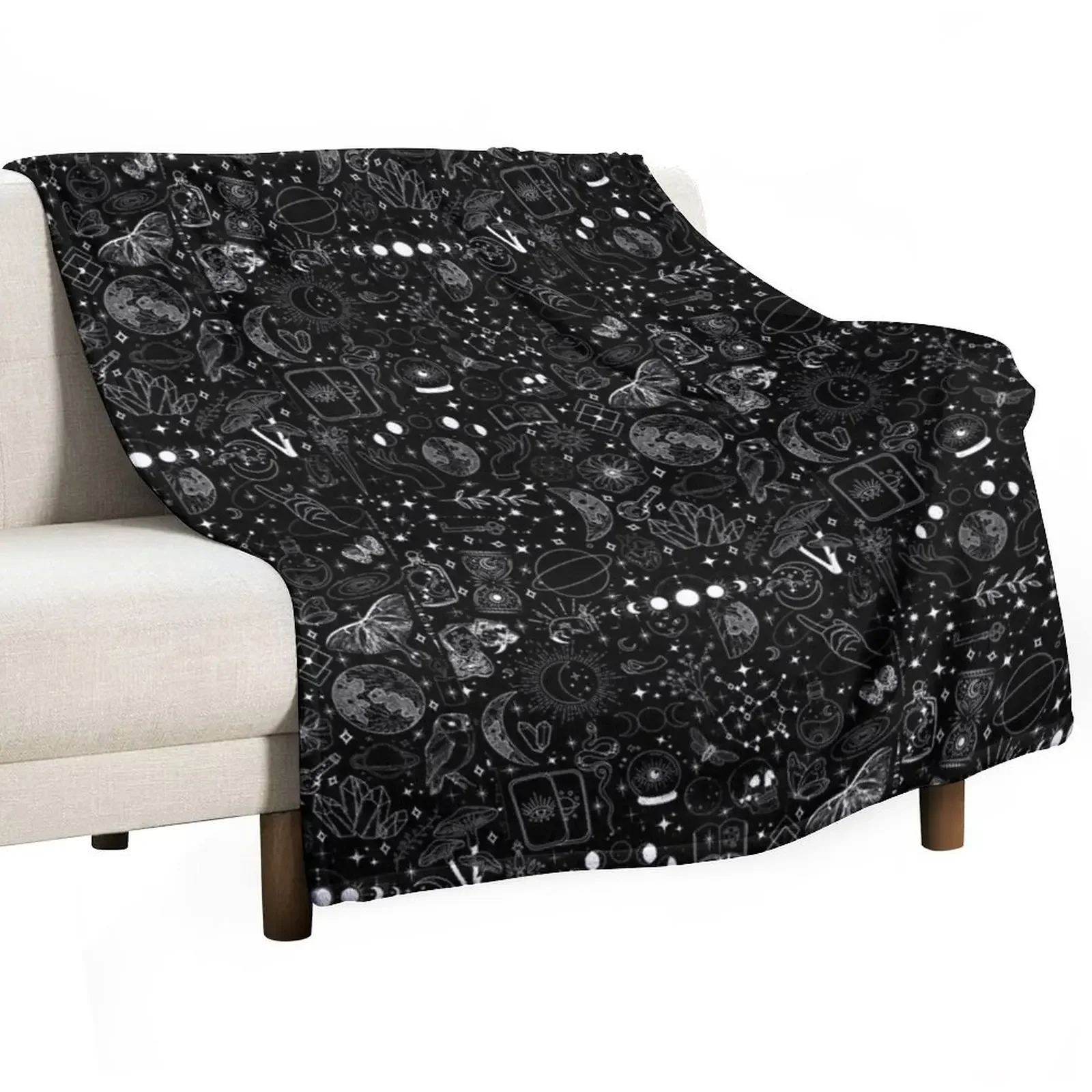 

Lunar Pattern Throw Blanket Furry for sofa Large Blankets