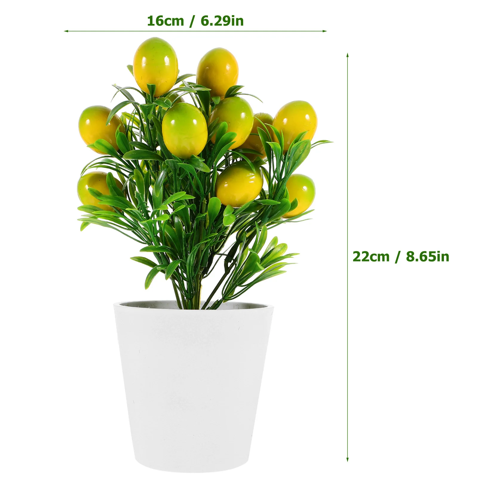 نباتات صناعية جذعية ليمون صناعية ديكور شجرة داخلية لحفلات الزفاف بونساي بلاستيكي أخضر