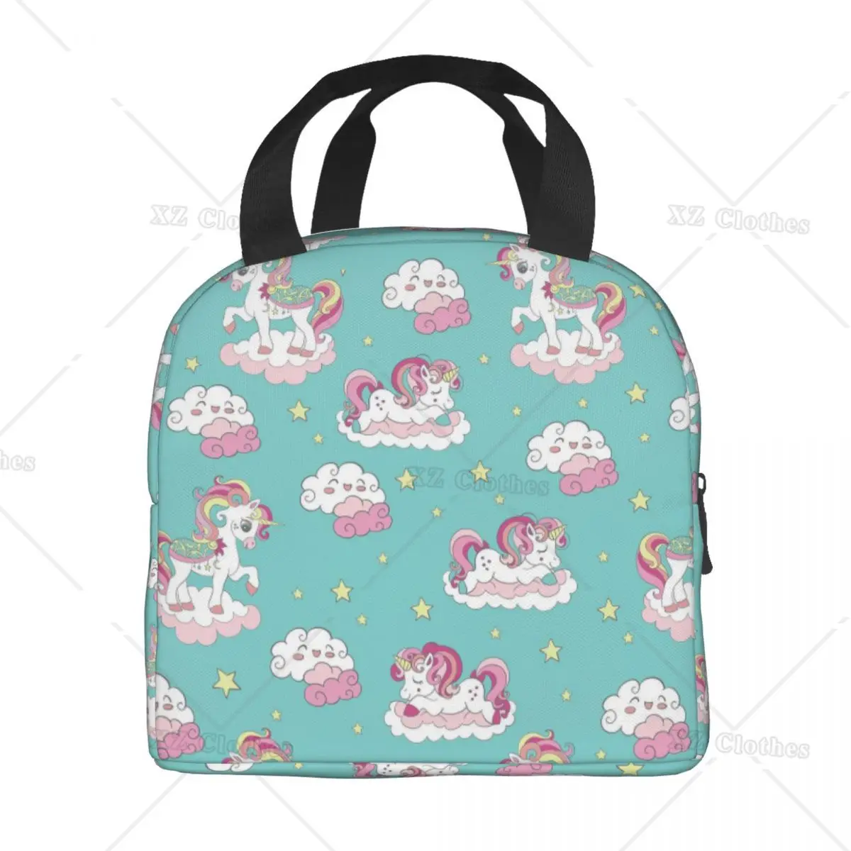 Dreaming Unicorns Reusable Lunch Bag for Men Women Kids Cooler Warm Insulated Lunch Boxes with Pocket for School Picnic Trip