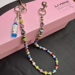 New denim accessories, multi color pants chain, fashionable sparkling pearl, men's and women's body decoration chain