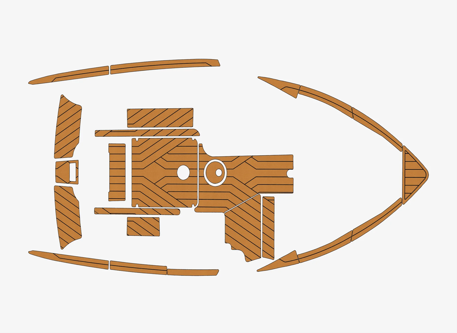 

Нескользящий коврик из морского искусственного тикового EVA -2022-2024 Malibu 20 vtx, самоклеящаяся подкладка для палубы лодки 1/4 дюйма (6 мм) для кокпита и палубы