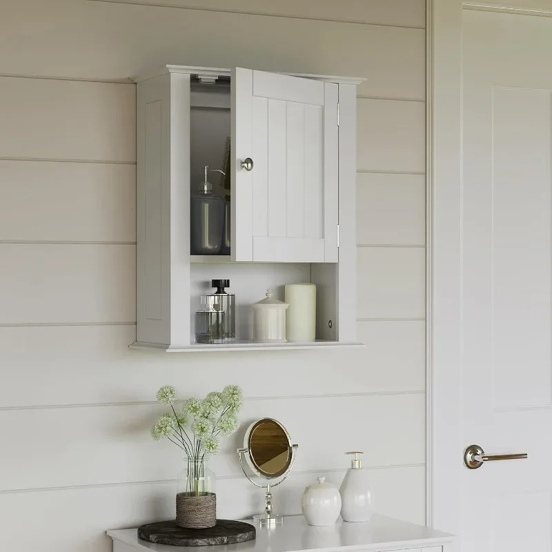 Ashland Single Door Wall Mount Cabinet with Shelves