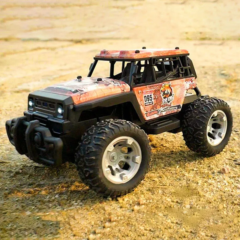 Simulation im Maßstab 1:20, 2,4 g, Fernbedienung, wettbewerbsfähiges Offroad-Jeep, elektrisches Ausdauerspielzeug mit Beleuchtung, Kletterauto-Modell