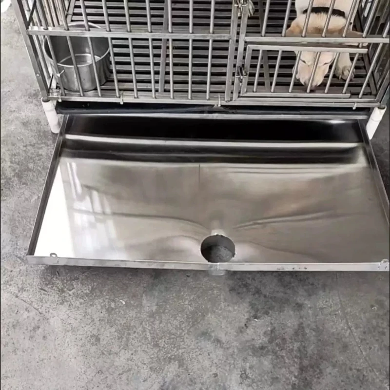 Stainless Steel Cage Pet Dog Funnel Drainage Bulldog Dog Toilet Straight Drainage Sewer