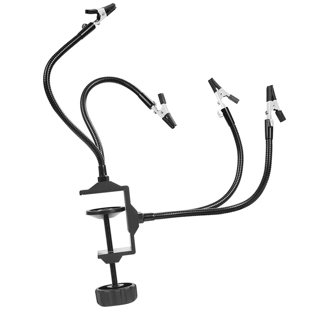 Four-Claw Aluminum Alloy Multi-Function Welding Station 360 Rotation Clip Nut Lock Secure Welding Accessory for Jewelry Crafts