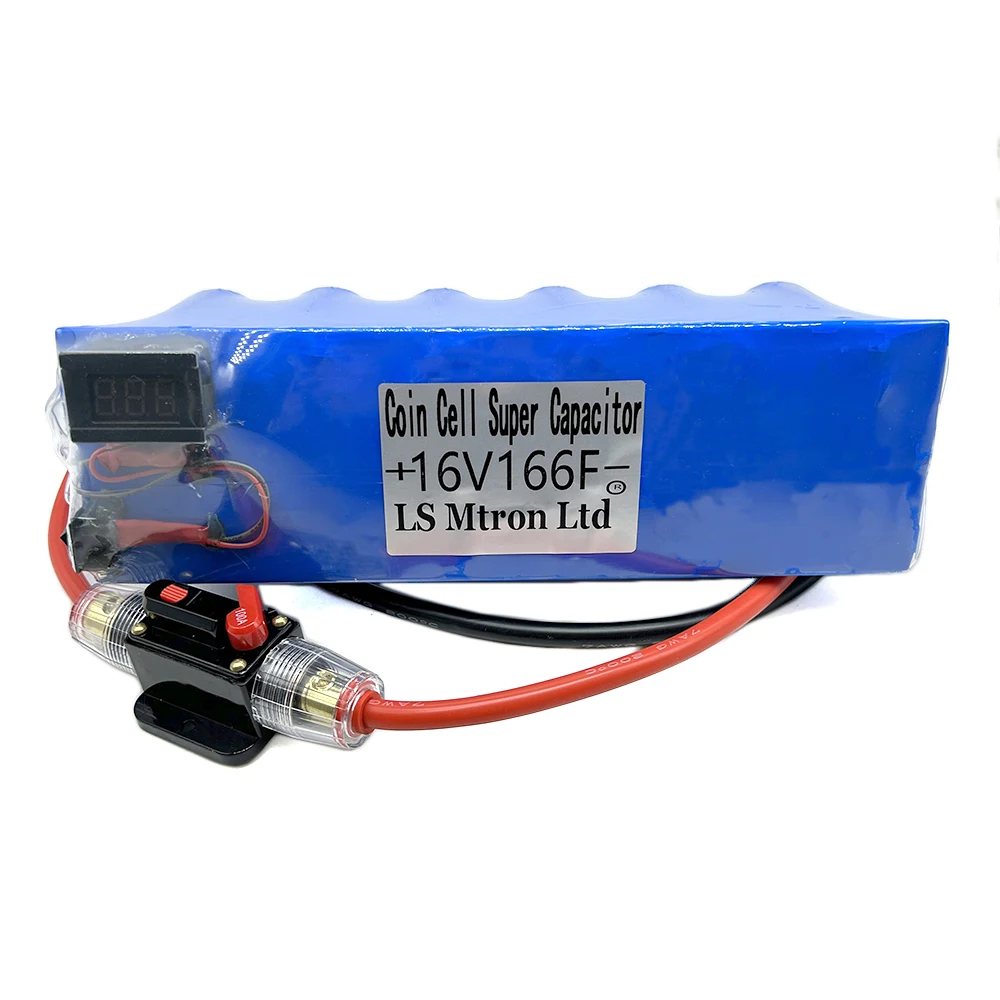 New LS Mtron Ltd 16V166F Supercapacitor Automobile Rectifier Module 2.7V500F Super Capacitor With Voltmeter Large Capacity