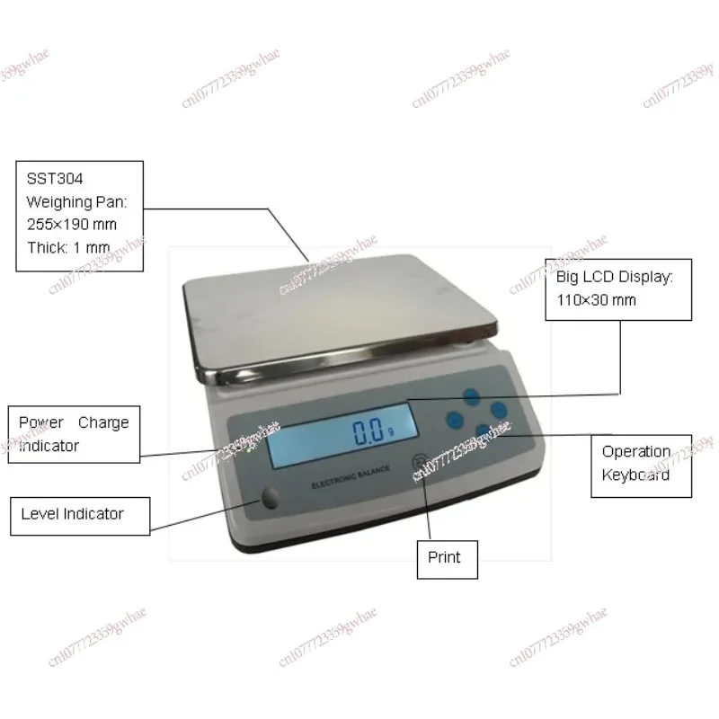 10kg 15kg 20kg 30kg 0.1g 1g electronic digital weighing scale with RS232