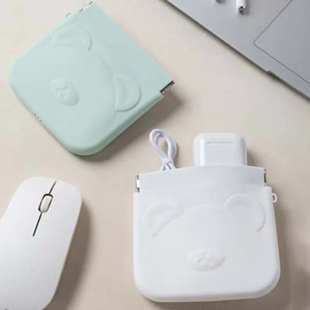 Solid Color Silicone Bear Coin Purse Cartoon Animal Waterproof Mini Square Makeup Bag Large Capacity Storage Bag