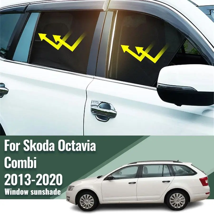 For Skoda Octavia Combi 5E 2013-2020 Magnetic Car Sunshade Visor Front Rear Windshield Frame Curtain Side Window Sun Shade