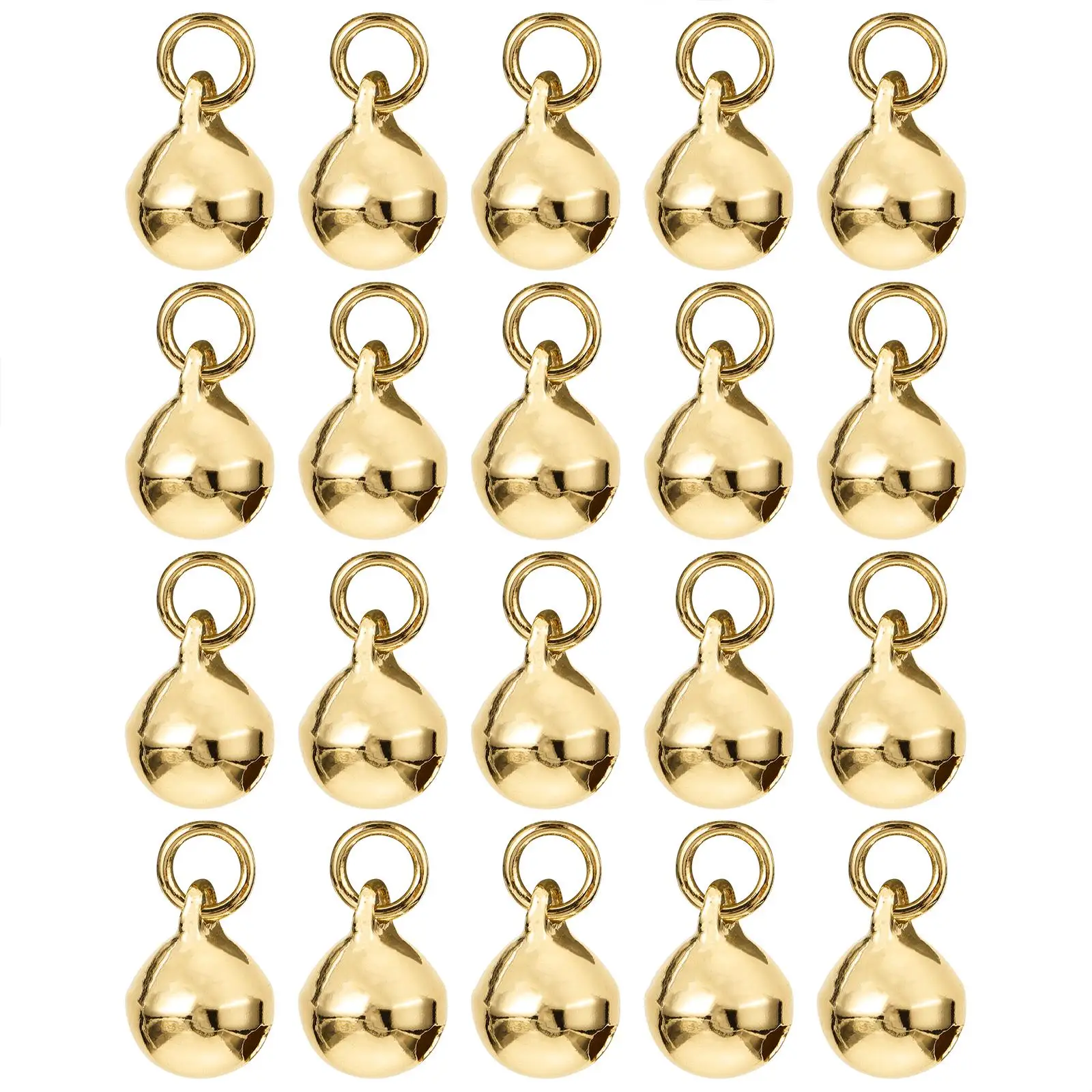 

50pcs Bell Charms 8mm Jewelry Making Diy Accessories Lightweight Fade Resistant Perfect Gift Christmas Handmade Crafts Jewelry