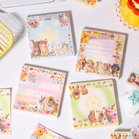 60 Sheets Cute Animals Paradise Memo Pads Korean Ins Message Paper Journal DIY Material Notepad School Stationery