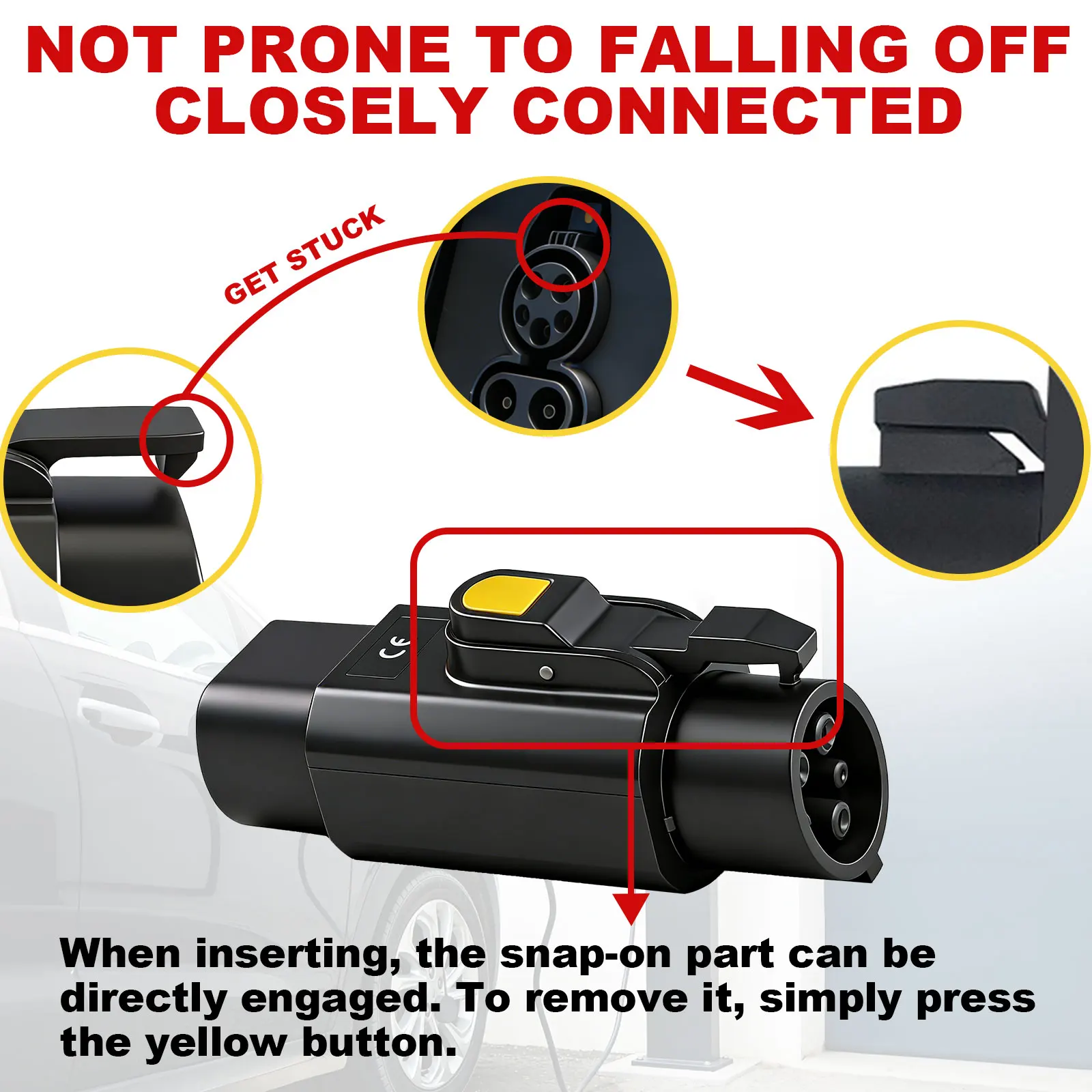 Type2 To Type1 EV Charger Adapter IEC 62196 16A 32A SAE J1772 Electric Vehicle Charging Connector Converter EVSE Plug view 3
