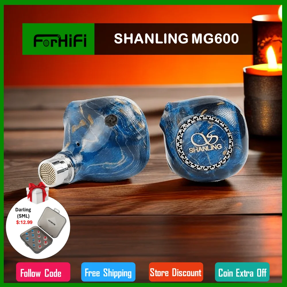 

SHANLING MG600 10mm Aluminium/Magnesium Dynamic Driver IEM In-ear Earphone Headset MMCX Single Crystal Copper Detachable Cable