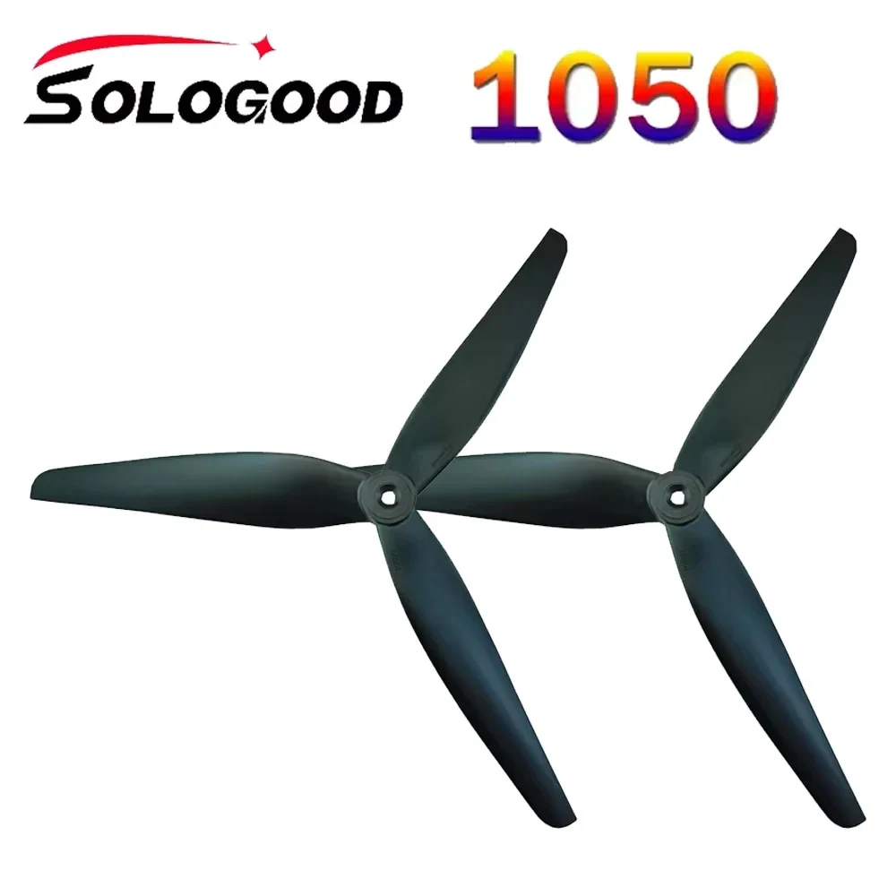2Pairs(2CW+2CCW) SoloGood 1050 10X5X3 3-Blade Glass Fiber Nylon Propeller for Multirotor 10