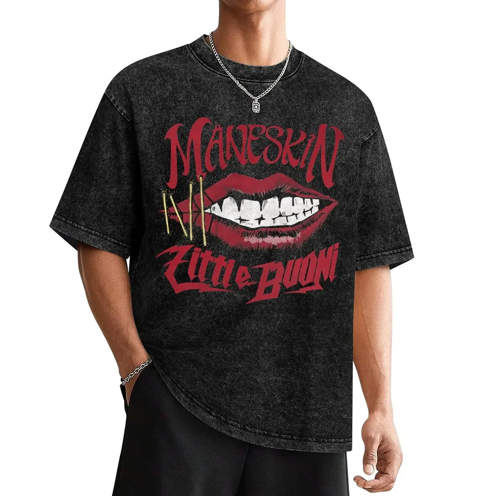 

Mneskin fan art & merch maneskin T-Shirt tees graphic t shirt vintage street wear compression shirt men