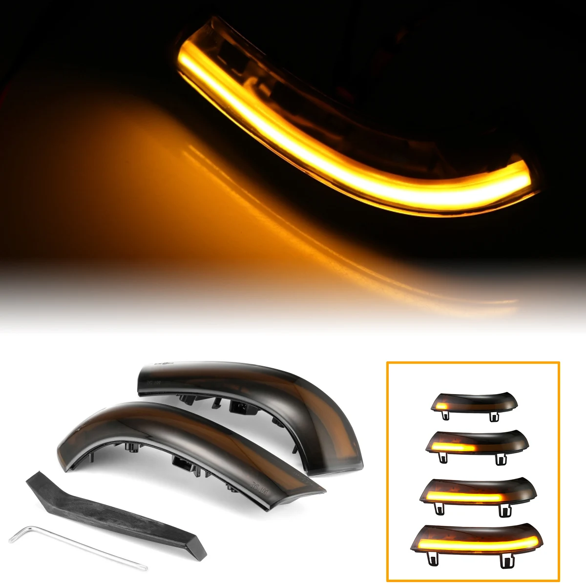 2pcs Dynamic LED Turn Signal Light Side Mirror Indicator Blinker For VW Passat B6 GOLF 5 Jetta MK5 Passat B5.5 GTI V Sharan