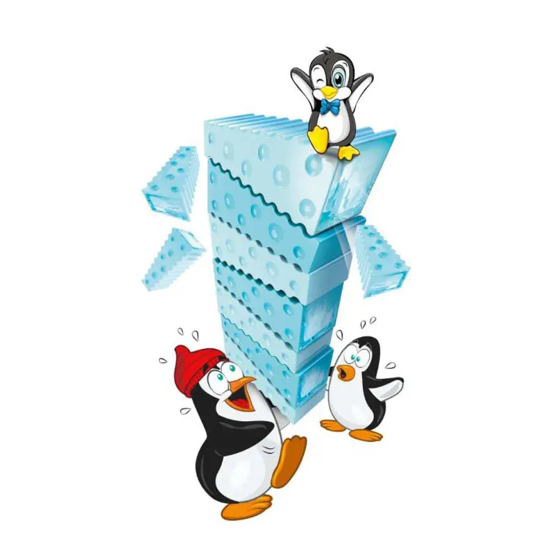 Cartoon Ice Cubes Stacking Board Game Kids Tower Balancing Blocks Toys For 3+ Children