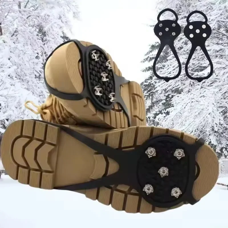 5 Teeth Ice Gripper For Shoes Women Men Crampons Ice Gripper