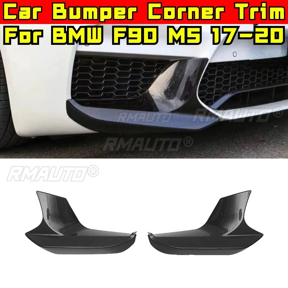 

Car Front Bumper Splitter Diffuser Spoiler Body Kit For BMW F90 M5 2017-2020 MP Style Bumper Protector Corner Trim Tunning Part