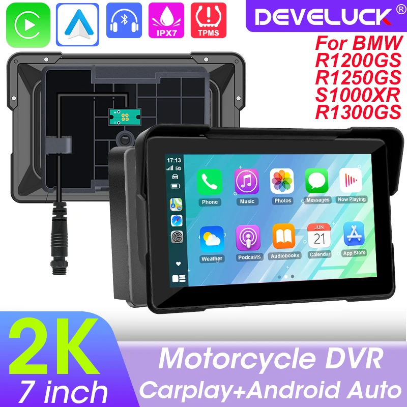

7 Inch 2K DVR Motorcycle For BMW R1200GS R1250GS S1000XR R1300GS GPS Navigation Moto Touch Screen Portable CarPlay Android Auto