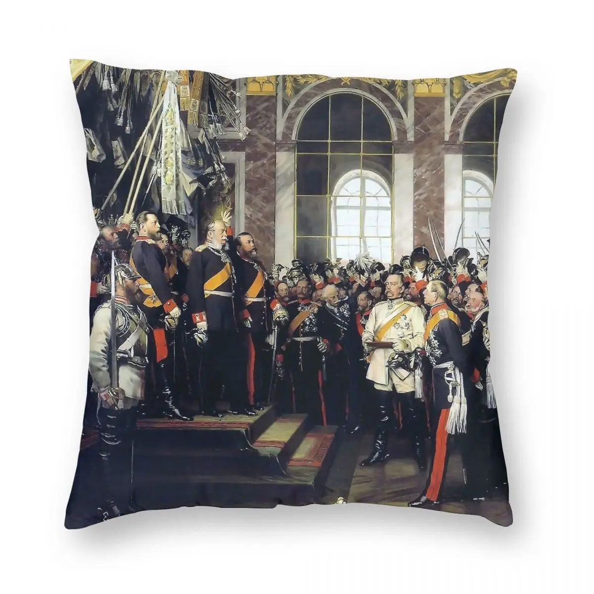 Proclamation Of The German Empire Pillowcase Polyester Linen Velvet Printed Zip Decor Pillow Case Home Cushion Case Wholesale