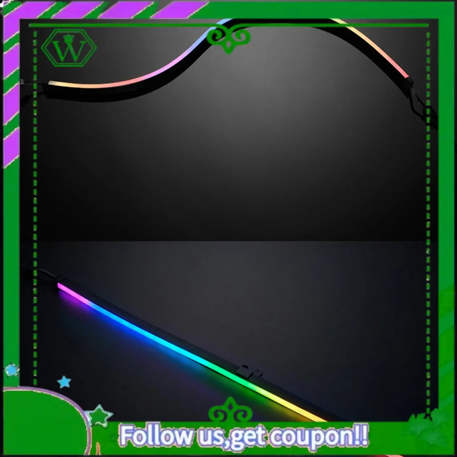 ABIK-1X phanteks m5 tira de luz argb neon computador caso decoração tira led 5v 3pin cabeçalho luz aura 550mm & 2pc 400mm