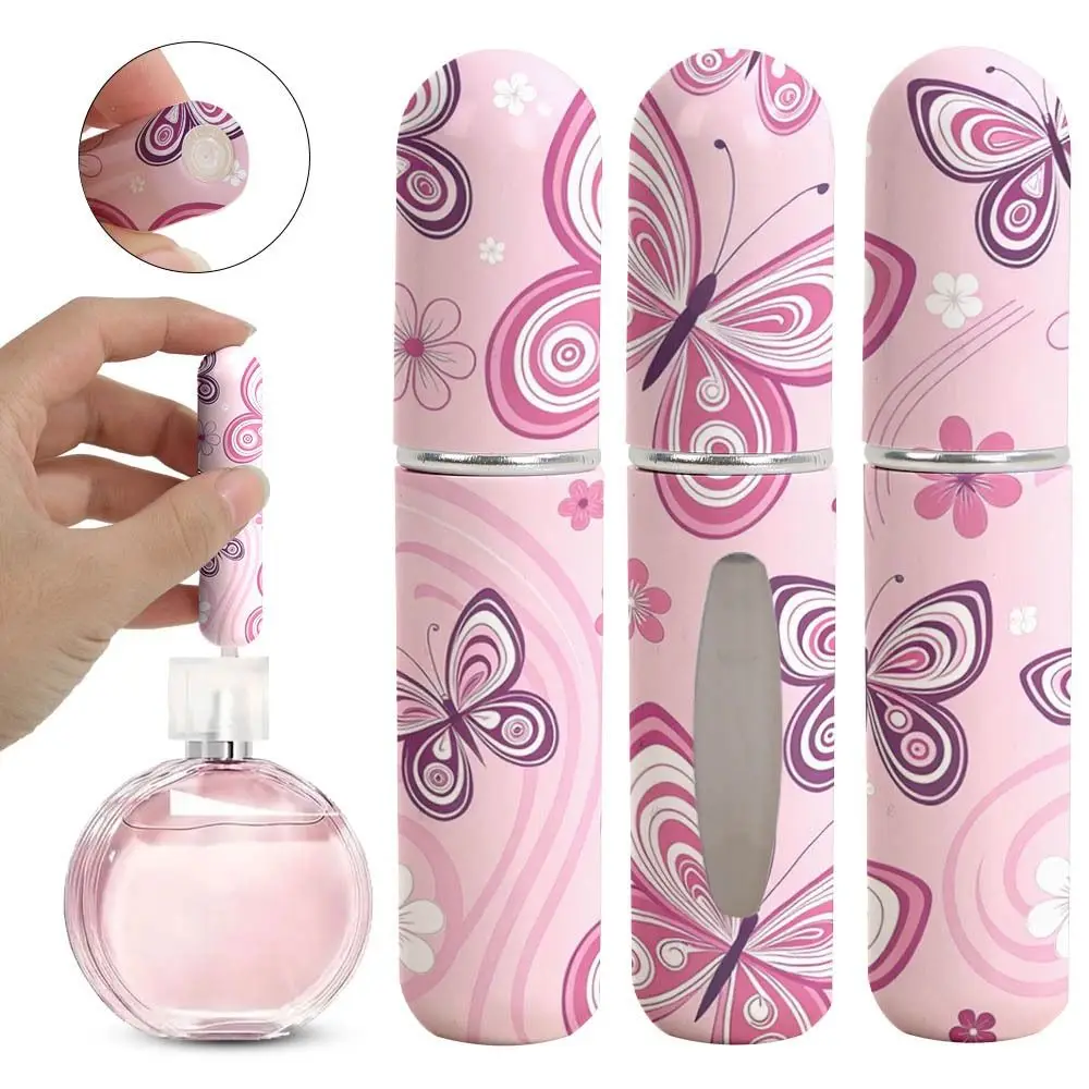 5ml Mini Perfume Bottle Empty Leak-proof Spray Rotating Bottle Refillable Spray Atomizer Bottle for Travel Cosmetic Dispenser