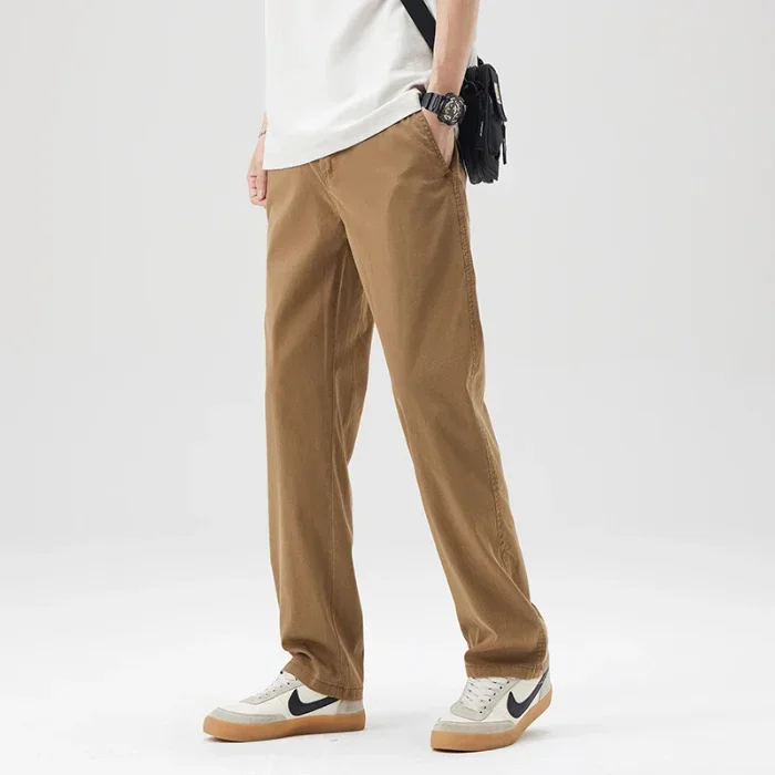 2026 New In Lyocell Jeans Men's Summer Thin Straight Loose Men's Ice Silk Wide Leg Casual Long Pants