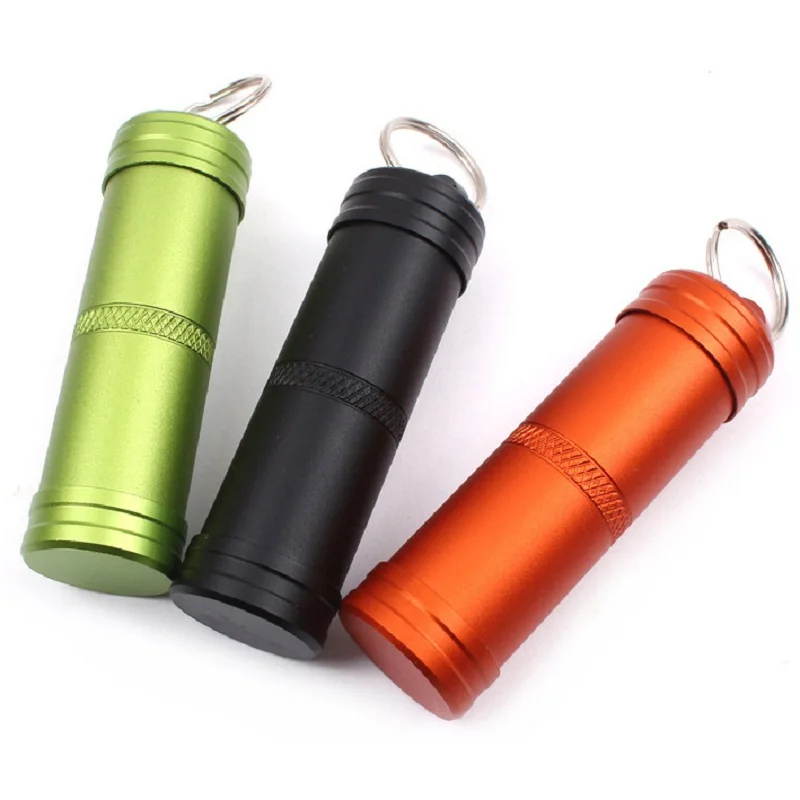 

Large outdoor EDC waterproof warehouse aluminum alloy camping survival sealed tank emergency portable medicine bottle