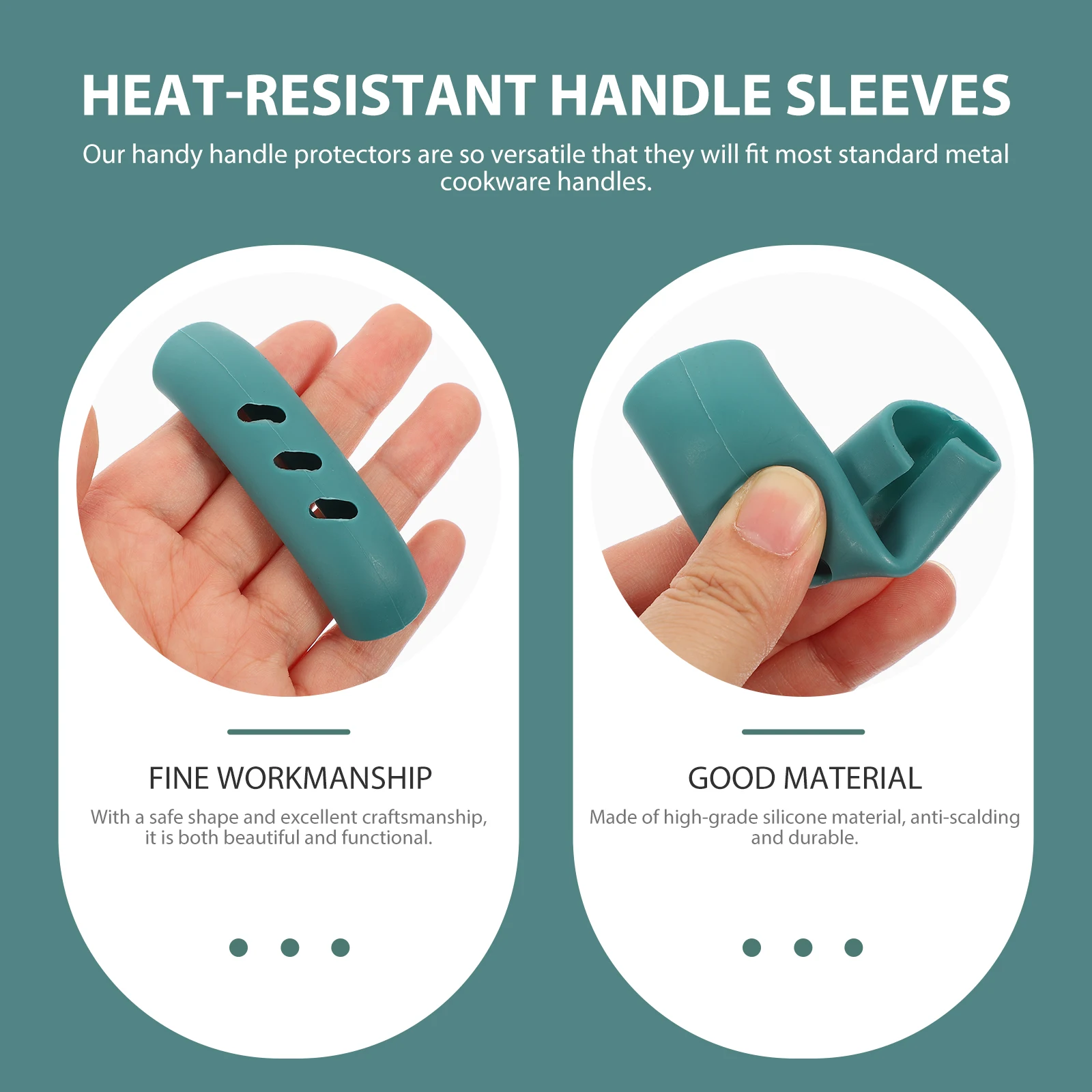 

Silicone Pot H Covers Non Slip Heat Resistant Cookware Grips Frying Pan Protectors Kitchen Utensil Practical H Sleeves