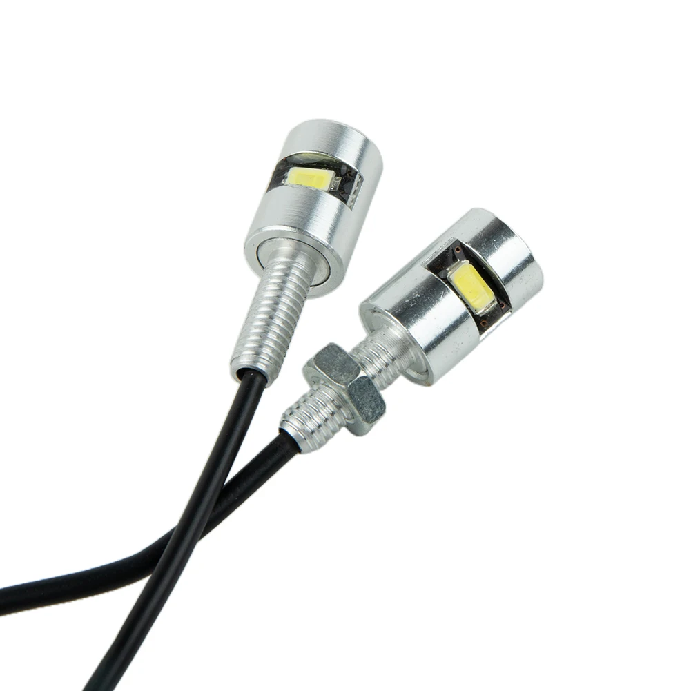 Plate Bolt Light Led License Low Consumption Motorcycle White DC12V Long Lasting Super Bright 0.24W 17x12x12mm