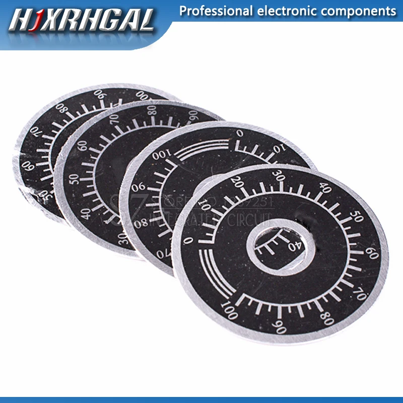 5pcs 0-100 WTH118 potentiometer knob scale digital scale can be equipped with WX112 TOPVR hjxrhgal