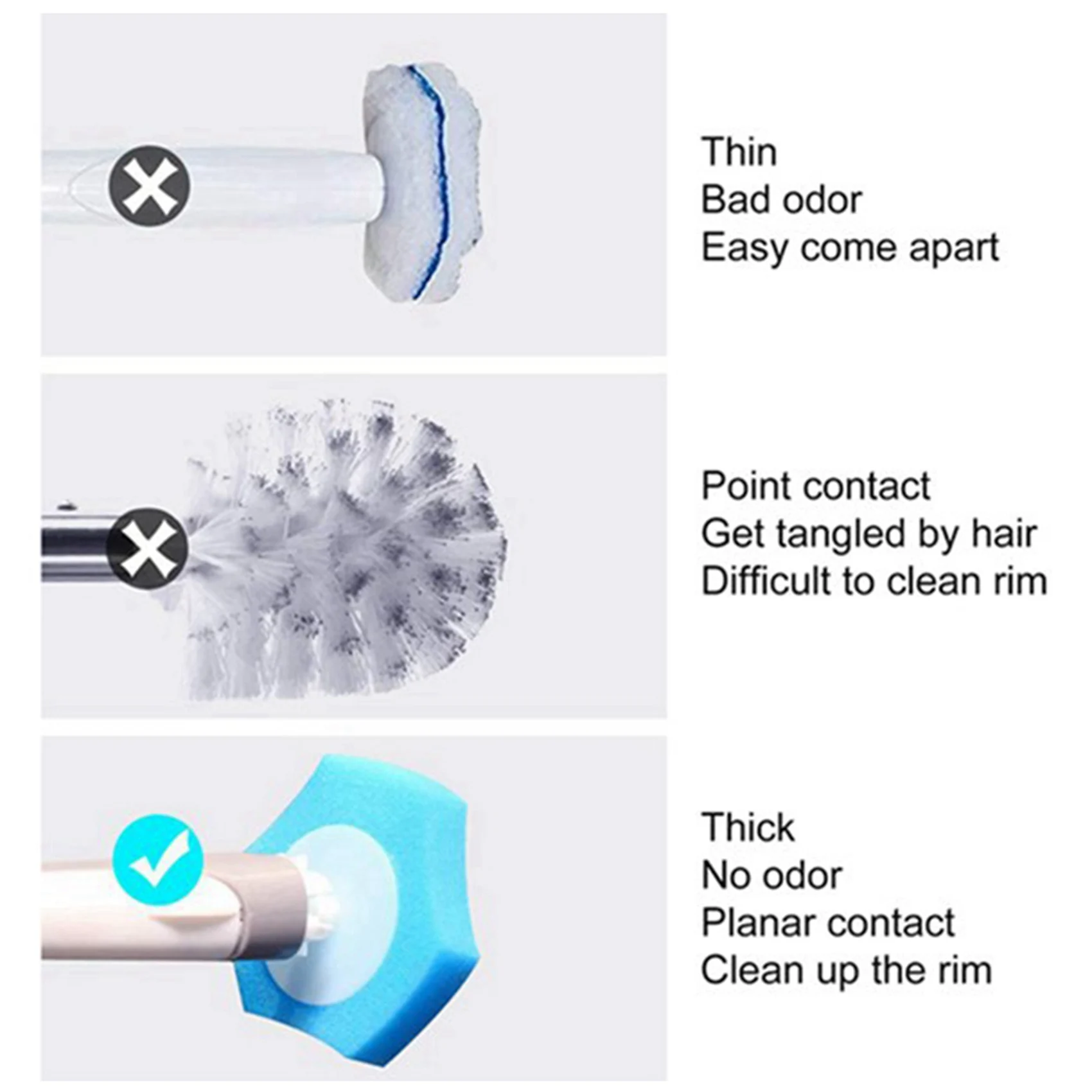 

ABKU-Disposable Toilet Cleaning System Disposable Toilet Flushable Refill Fresh Brush Flushable Refills - 80 Refills