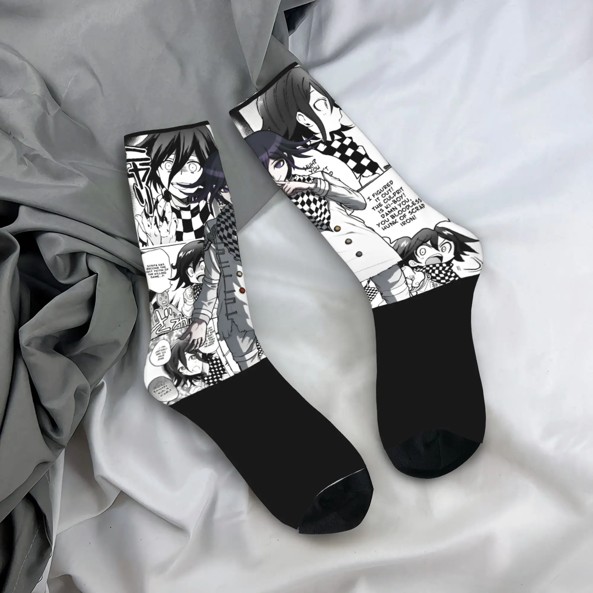 

Kokichi Oma Stockings Graphic Funny Socks Autumn Anti Skid Socks Men Outdoor Sports Soft Socks