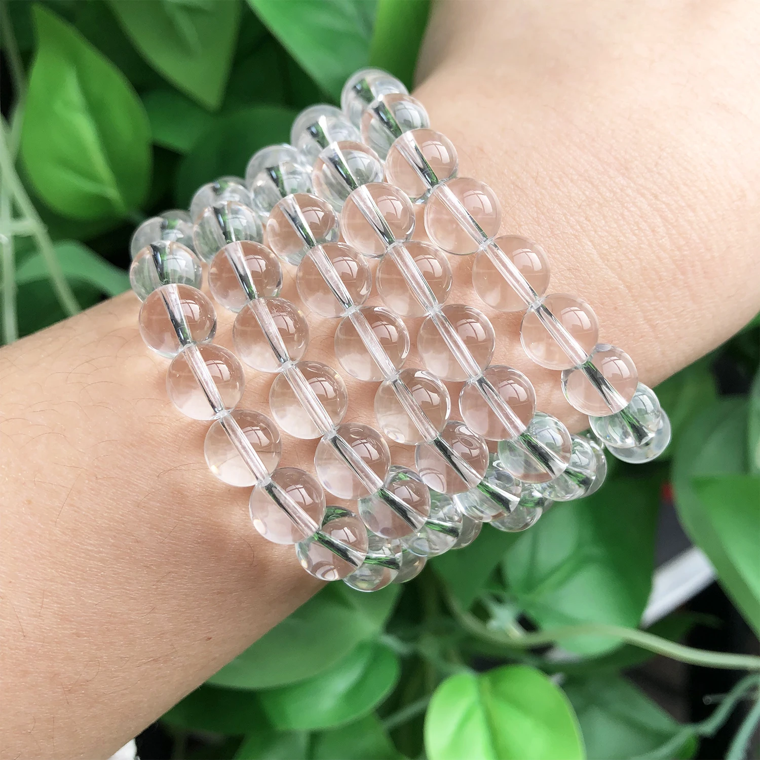 2 4 6 8mm Transparent Quartzs Kristall Runde Perlen Klaren Natürlichen Stein Lose Perlen DIY Zubehör für Schmuck Armband, der