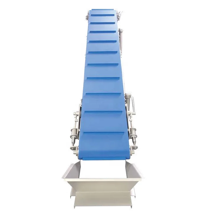PVC Food Grade 304 Stainless Steel Inclined Lifting Belt Conveyor for Fruits and Vegetables
