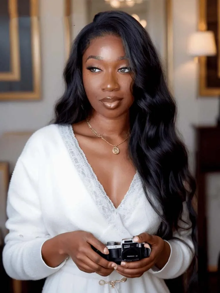 5x5 dünne HD-Perücke mit Spitzenverschluss, leimlose Körperwellenperücke mit gebleichten Knoten, passend zu allen Hauttypen, 250 % Dichte