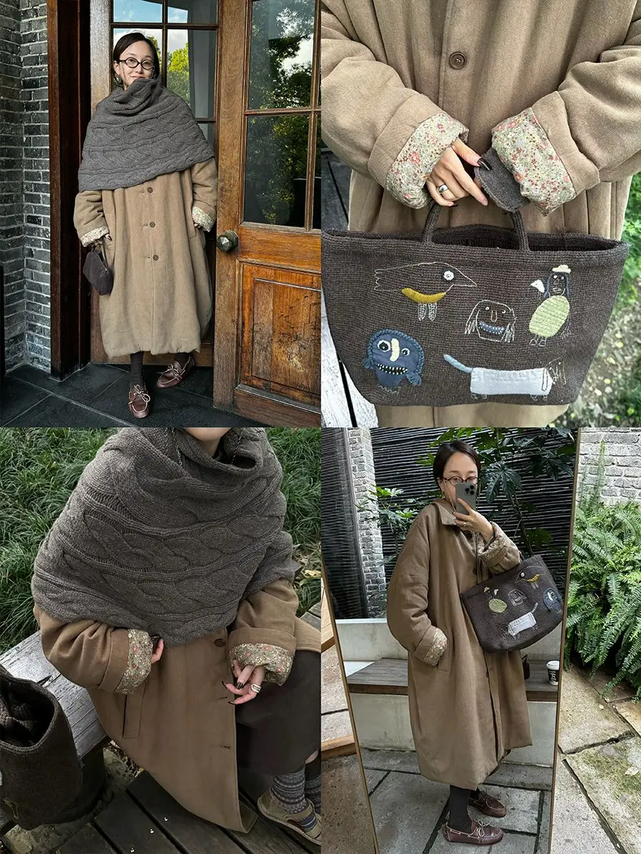 Winter New Women's Down Cotton Jacket Loose Commuter Splicing Oversized Cotton Jacket