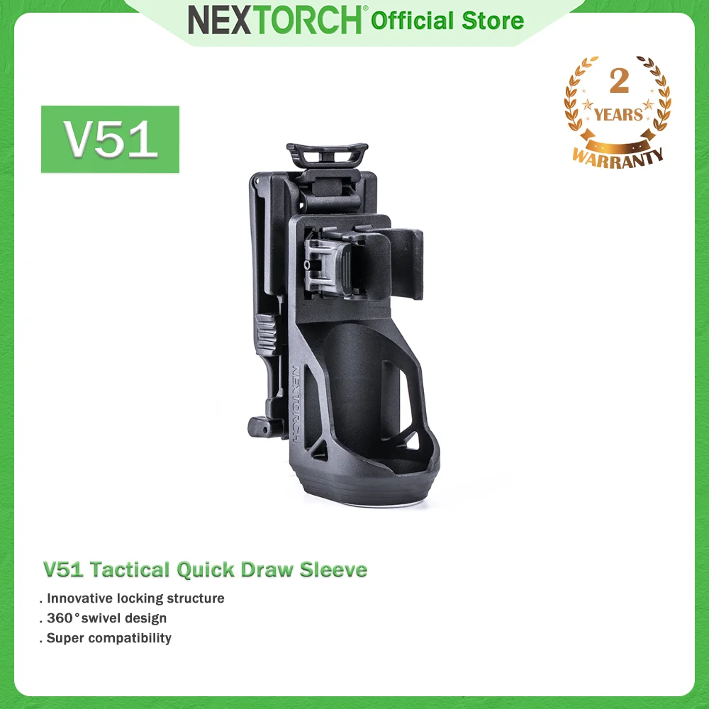 NEXTORCH V51 Flashlight Holder  Torch Tactical Quick-Draw Sleeve, for high power torches with a barrel diameter of 25-32 mm